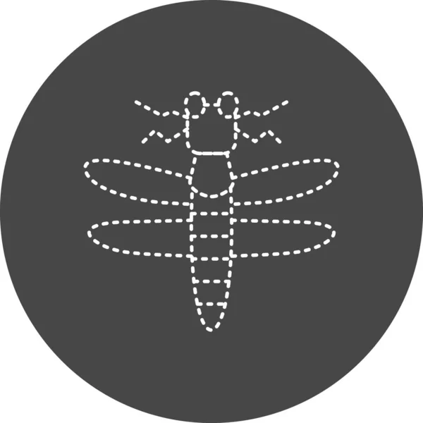 Simple Web Illustration Dragon Fly Bug — Stock vektor