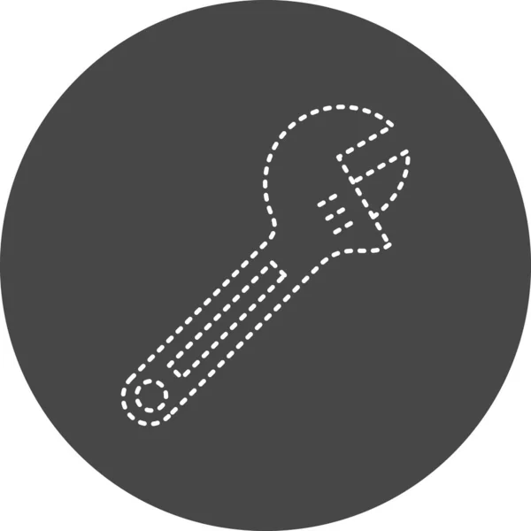 Wrench Vector Glyph Icon Design — Stock Vector