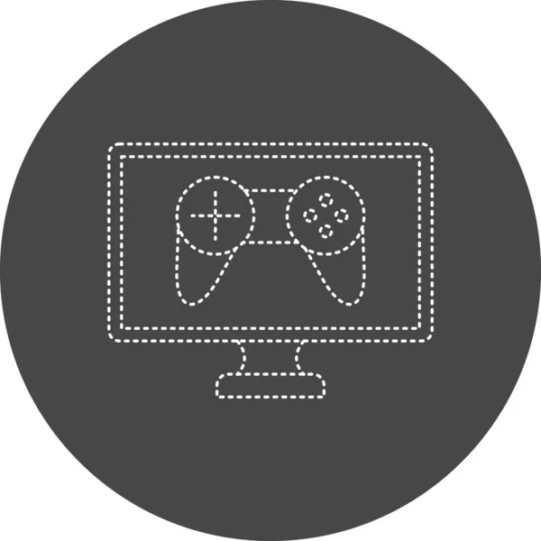 Vector Illustration Online Gaming Icon — Stok Vektör