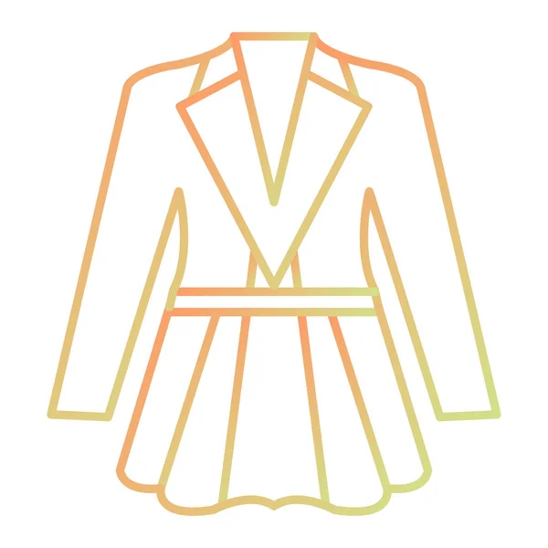 Ceket Ikonu Giysi Vektör Çizgisinin Ana Hatları — Stok Vektör
