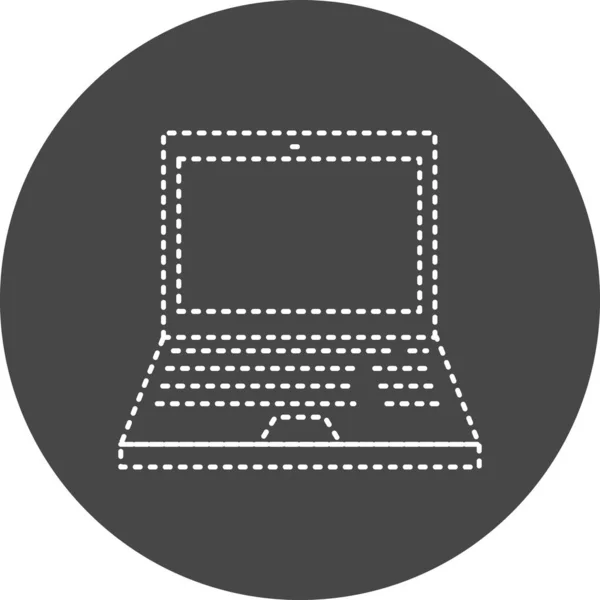 Laptop Web Ikone Einfaches Design — Stockvektor