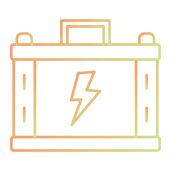 Battery Icon Outline Illustration Car Vector Icons Web — стоковый вектор