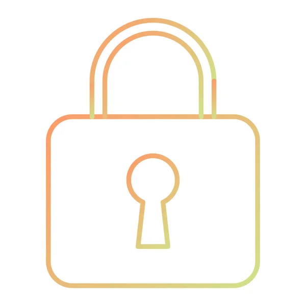 Padlock Icon Security Protection Theme Isolated Design Vector Illustration — ストックベクタ