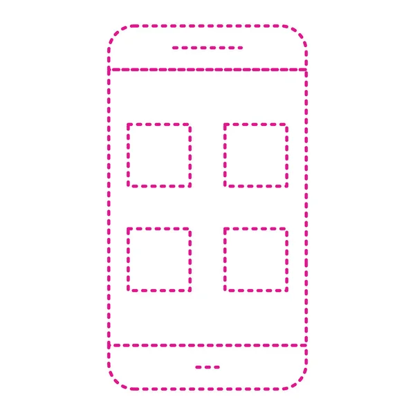 Mobile Phone Icon Outline Illustration Sim Card Vector Icons Web — 图库矢量图片