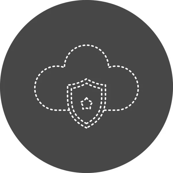 Escudo Nubes Icono Web Diseño Simple — Archivo Imágenes Vectoriales