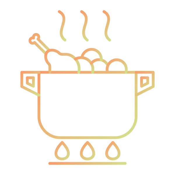 Hot Soup Pot Vector Illustration Design — Vettoriale Stock
