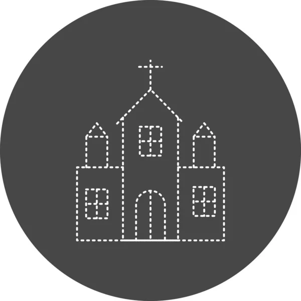 Kirche Web Symbol Einfache Illustration — Stockvektor