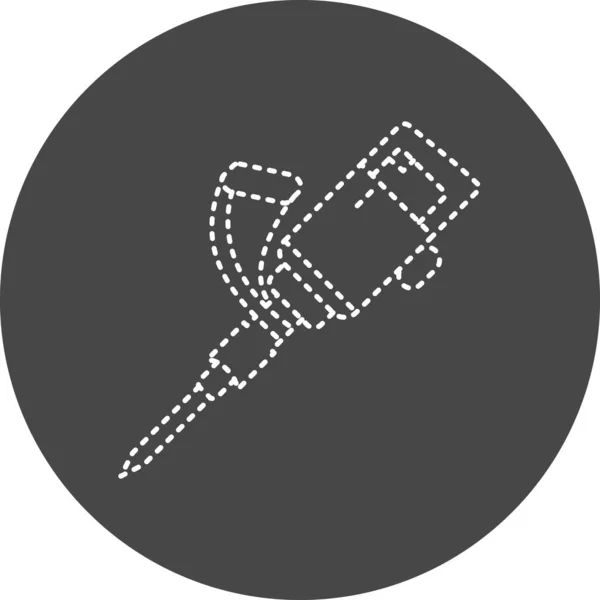 Jackhammer Vector Glyph Icon Design — Stock Vector