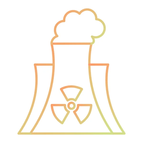 Nuclear Power Plant Icon Vector Illustration — ストックベクタ
