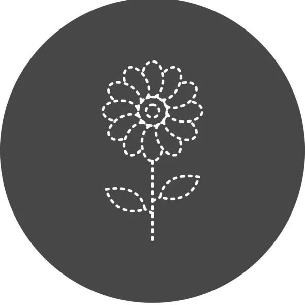 Icône Fleur Illustration Vectorielle Design Simple — Image vectorielle