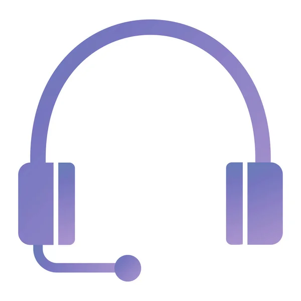 Auriculares Icono Web Ilustración Simple — Vector de stock