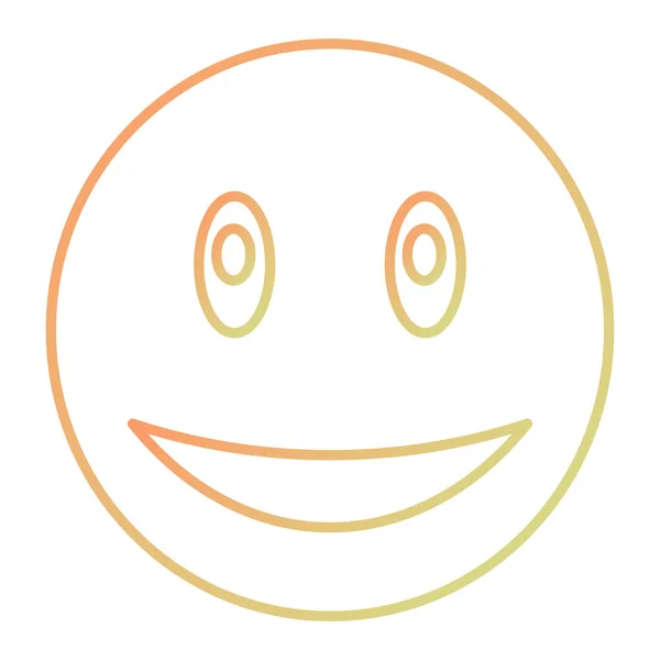 笑顔の顔アイコン ベクトル図 — ストックベクタ