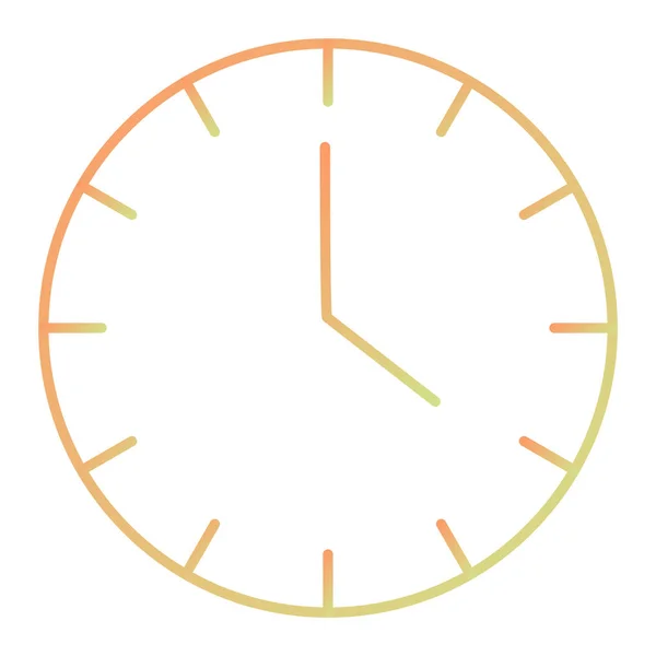 Beyaz Arkaplanda Izole Edilmiş Düz Stil Saat Simgesi Zaman Sembolü — Stok Vektör