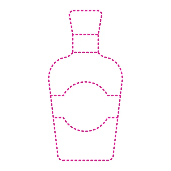 Flasche Wein Symbol Vektor Illustration Grafik Design — Stockvektor