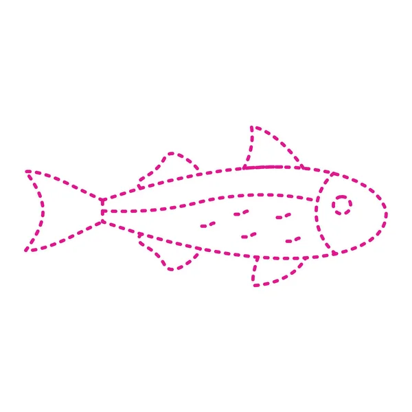 Ilustración Vectorial Del Icono Pescado — Vector de stock