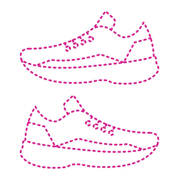 Shoe Icon Flat Illustration Sneakers Vector Icons Web — Stockový vektor