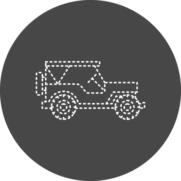 Illustration Icon Personal Commercial Use Army Jeep —  Vetores de Stock