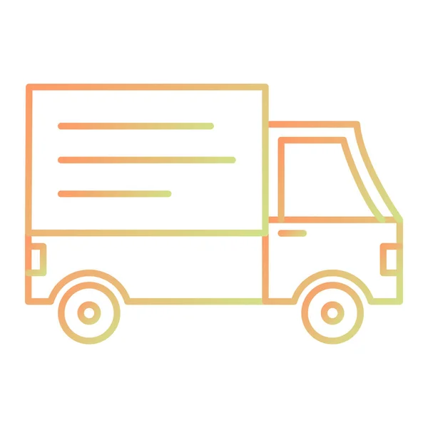 Camión Reparto Ilustración Simple — Vector de stock