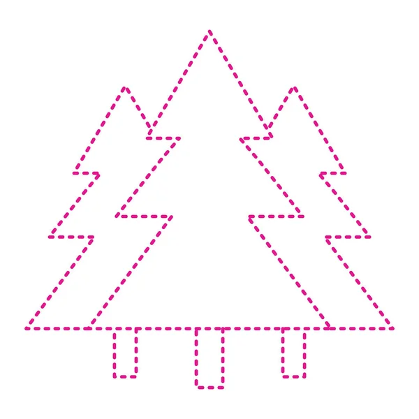 Christmas Trees Icon Vector Illustration Design — Stockvektor