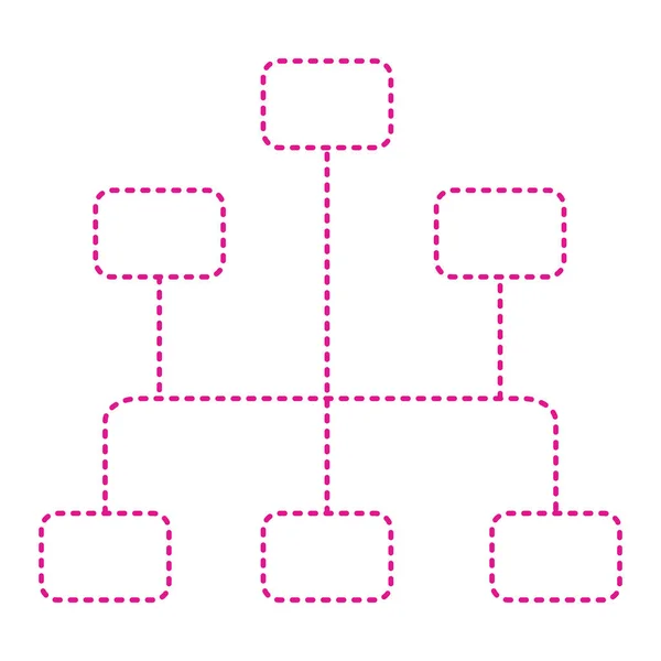 Network Diagram Icon Vector Illustration — Wektor stockowy