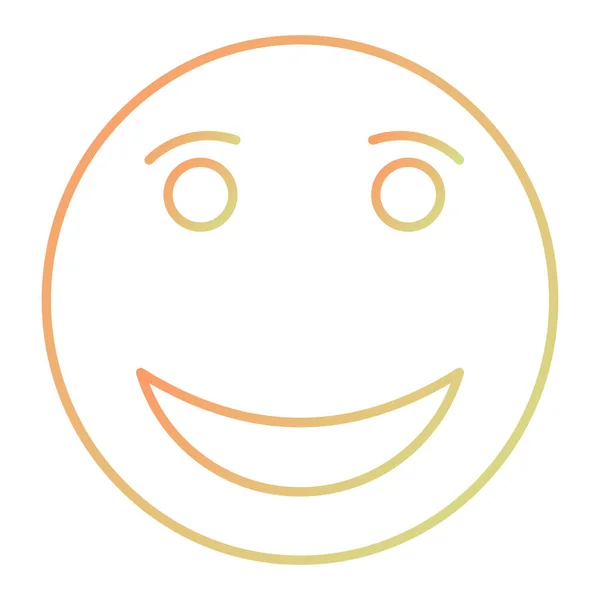 Smile Face Icon Outline Illustration Happy Smiley Vector Icons Web — ストックベクタ