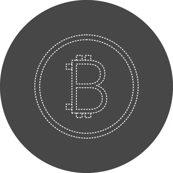 Bitcoin Icon Simple Web Illustration — Stock Vector
