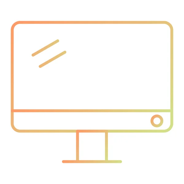 Icona Del Monitor Del Computer Illustrazione Vettoriale — Vettoriale Stock