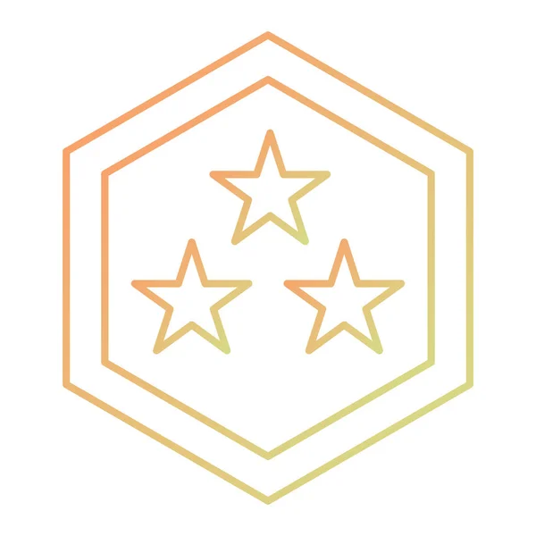 Ikona Hvězd Módním Stylu Izolované Pozadí — Stockový vektor