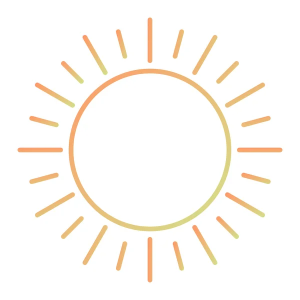 Sun Web Simple Icon Illustration — Stock Vector