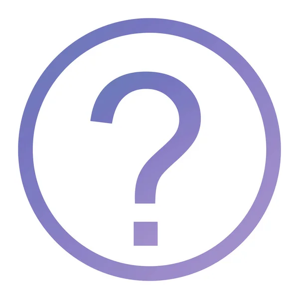 Question Vector Icon Style Flat Rounded Symbol White Color Black — стоковый вектор