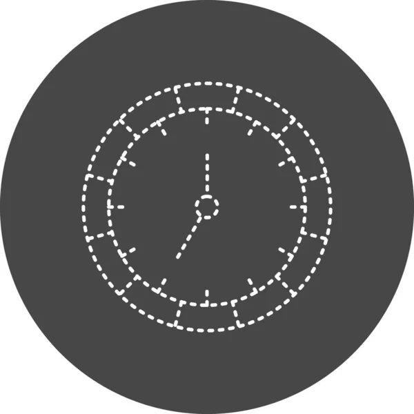 Clock Vector Glyph Icon Design — Stok Vektör