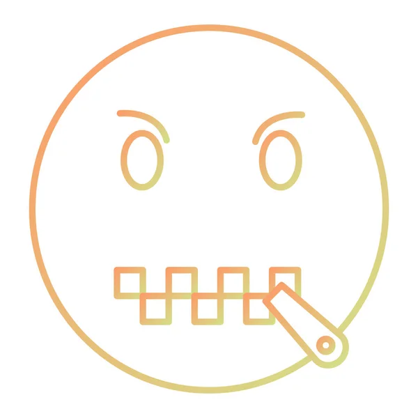 顔の表情アイコン Web用の悲しい目ベクトルのアイコンの概略図 — ストックベクタ