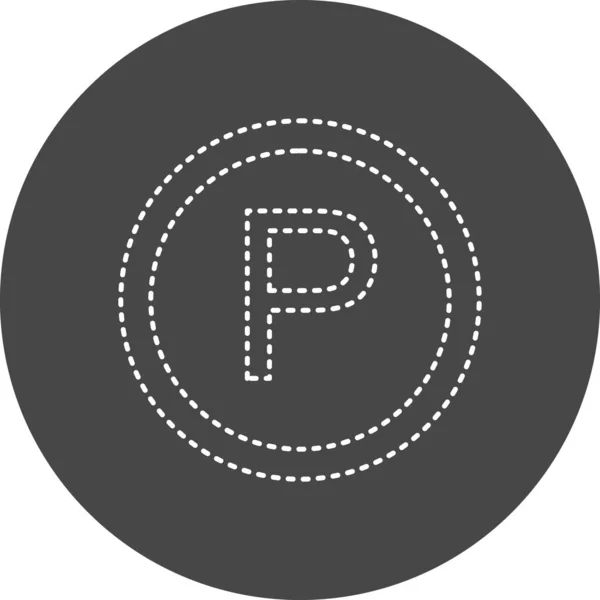 Parking Ikona Web Prosta Konstrukcja — Wektor stockowy