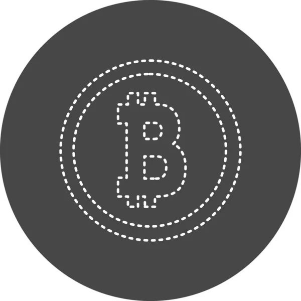 Bitcoin Icon Simple Web Illustration — Vector de stock