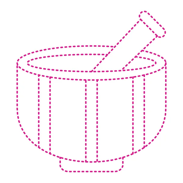 Mortar Paint Pestle Icon Vector Illustration — ストックベクタ