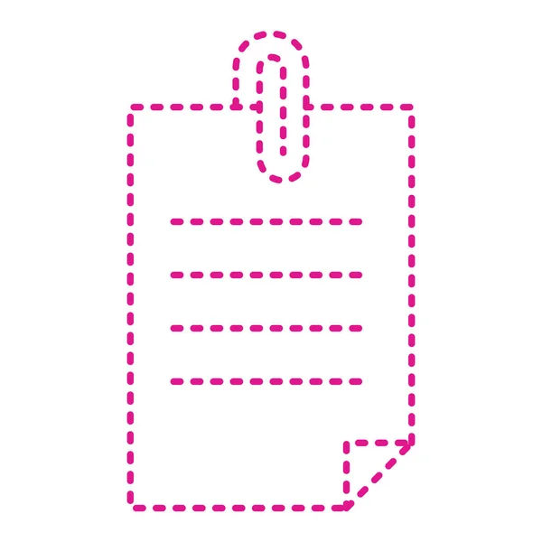 Pink Clipboard Pen Icon Isolated White Background Checklist Sign Vector — Vettoriale Stock