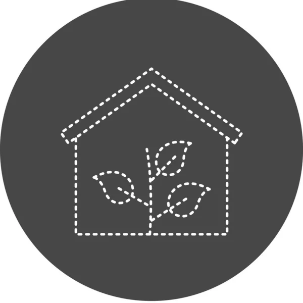 Eco Home Icon Vector Illustration Simple Design — Stock vektor