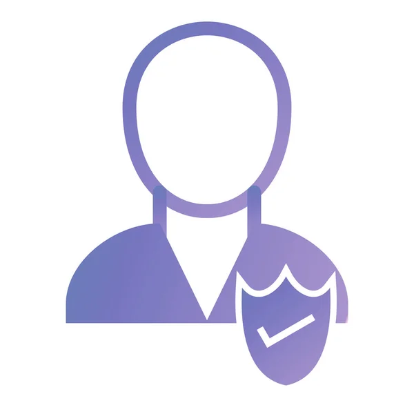 User Profile Icon Person Avatar Symbol Isolated Flat Illustration — Stock Vector