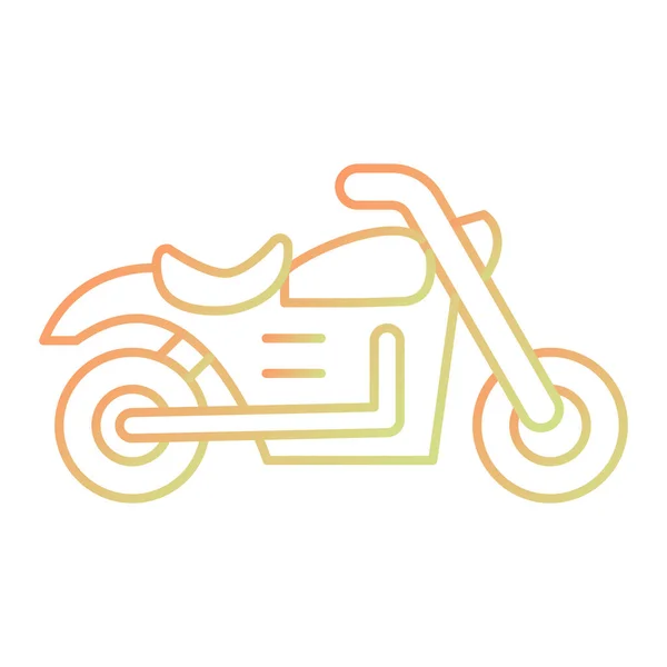 Значок Мотоцикла Контурному Стилі Ізольовано Білому Тлі Символ Екстремального Спорту — стоковий вектор