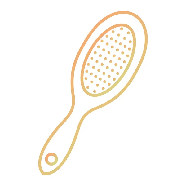 Hair Comb Icon Cartoon Professional Hairbrush Isolated White Background — Vector de stock