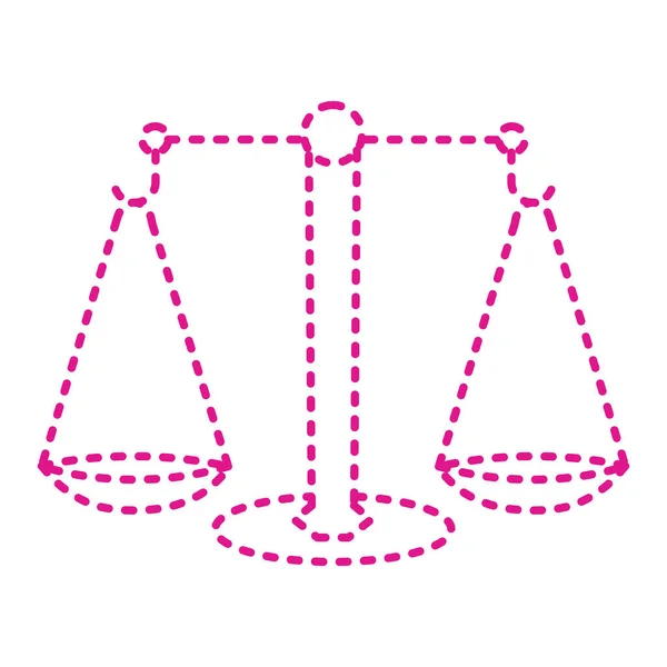 Scales Justice Libra Law Legal Equality Scale Symbol Icon Vector — Stockvektor