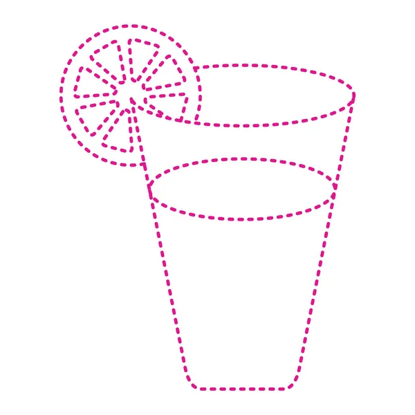 Cocktail Drink Icon Vector Illustration Line Design — Stockový vektor