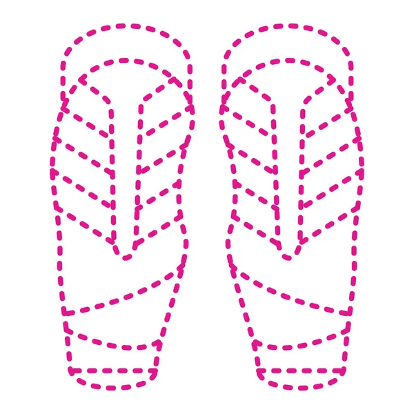 Flip Flops Ícone Ilustração Plana Design Logotipo Vetor Chinelos —  Vetores de Stock