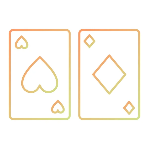 Vector Illustration Four Playing Card Icon — Stock Vector