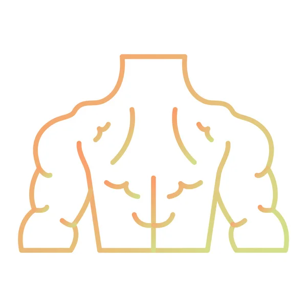 Human Body Icon Outline Illustration Man Vector Fill Line Style — Vettoriale Stock