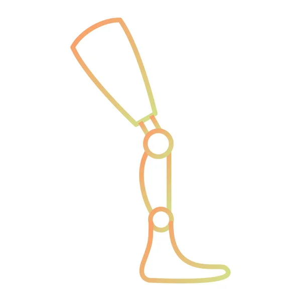 Prosthesis Leg Web Icon Simple Illustration — Stockvektor