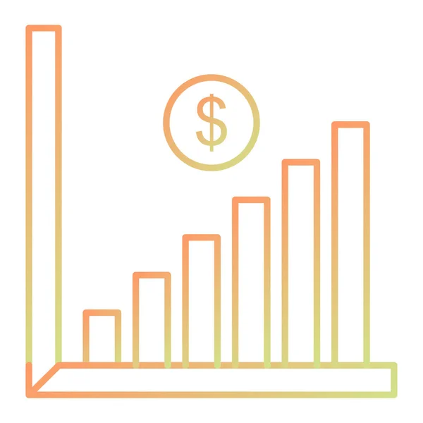 Gráfico Crescimento Financeiro Ilustração Vetorial — Vetor de Stock