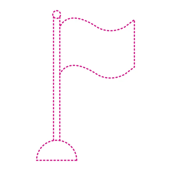 Значок Прапора Символ Позначки Розташування Стиль Плоского Дизайну — стоковий вектор