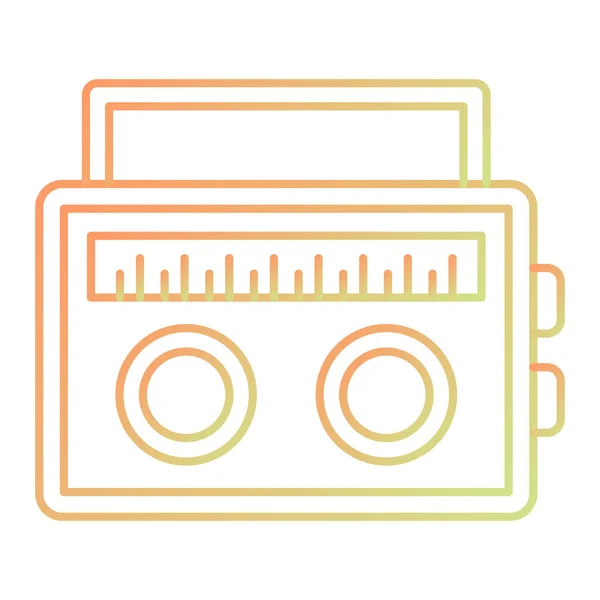 Audio Tape Icon Outline Music Cassette Vector Icons Web Design — Image vectorielle