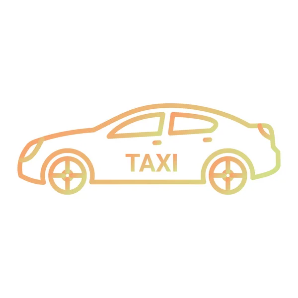 Taxi Coche Icono Vector Ilustración — Archivo Imágenes Vectoriales